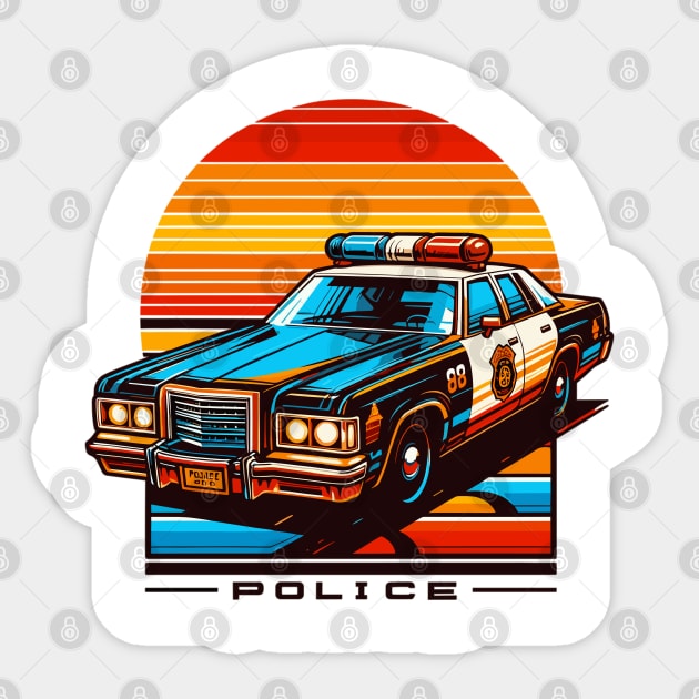 Police car Sticker by Vehicles-Art